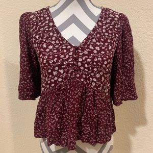 Flowy floral crop top Arizona jean co size medium